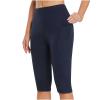 Capri Leggings for Women Knee Length High Waisted Yoga Pants Casual Summer Workout Exercise Bike Shorts with Pockets view 1