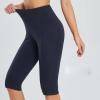 Capri Leggings for Women Knee Length High Waisted Yoga Pants Casual Summer Workout Exercise Bike Shorts with Pockets view 3