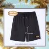BRISIRA Mens Swim Trunks Bathing Suit 9 Inch Inseam Compression Liner Beach Long Board Shorts Swimsuit Anti-Chafe Quick Dry Blackgray view 2