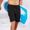 BRISIRA Mens Swim Trunks Bathing Suit 9 Inch Inseam Compression Liner Beach Long Board Shorts Swimsuit Anti-Chafe Quick Dry Blackgray view 4