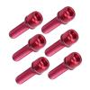 Stem Screw, 6Pcs M5x18mm Stem Screw Bolt with Spacer Alloy Steering Handlebar Parts for Cycling (Red) view 3