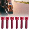 Stem Screw, 6Pcs M5x18mm Stem Screw Bolt with Spacer Alloy Steering Handlebar Parts for Cycling (Red) view 4