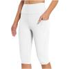 Capri Leggings for Women Knee Length High Waisted Yoga Pants Casual Summer Workout Exercise Bike Shorts with Pockets view 2