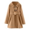 Toddler Girls Winter Windproof Coat Jacket Kids Warm Fleece Outerwear Jacket Girl Button Dress Coat (Coffee, 5-6 Years) view 1