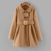 Toddler Girls Winter Windproof Coat Jacket Kids Warm Fleece Outerwear Jacket Girl Button Dress Coat (Coffee, 5-6 Years) view 2