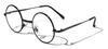 V.W.E. Kids Children Size Hippie Round Circle Lens Lennon Metal Clear Lens Glasses (Age 3-12) (Gunmetal) view 1