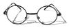 V.W.E. Kids Children Size Hippie Round Circle Lens Lennon Metal Clear Lens Glasses (Age 3-12) (Gunmetal) view 2
