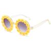 JINHUIBBA Girls round Flower Sunglasses Flower Cute Glasses UV 400 Protection for Outdoor Beach view 1