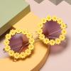 JINHUIBBA Girls round Flower Sunglasses Flower Cute Glasses UV 400 Protection for Outdoor Beach view 3