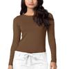 Adar Uniforms Underscrubs for Women - Long Sleeve Comfort Tee - 2900 - Mocha Quartz - 3X view 1
