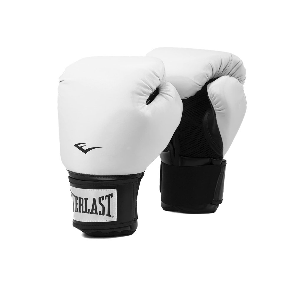 Everlast Prostyle 2 Boxing Gloves | Training & Heavy Bag Gloves | Synthetic Leather | Men & Women | Heavy Bag & Mitt Work | Ventilated Mesh Palm | Triple-Layer Foam | White, 12 oz