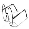 V.W.E. Kids Children Size Hippie Round Circle Lens Lennon Metal Clear Lens Glasses (Age 3-12) (Black) view 1
