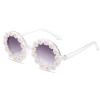 JINHUIBBA Girls round Flower Sunglasses Flower Cute Glasses UV 400 Protection for Outdoor Beach view 1