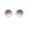 JINHUIBBA Girls round Flower Sunglasses Flower Cute Glasses UV 400 Protection for Outdoor Beach view 2