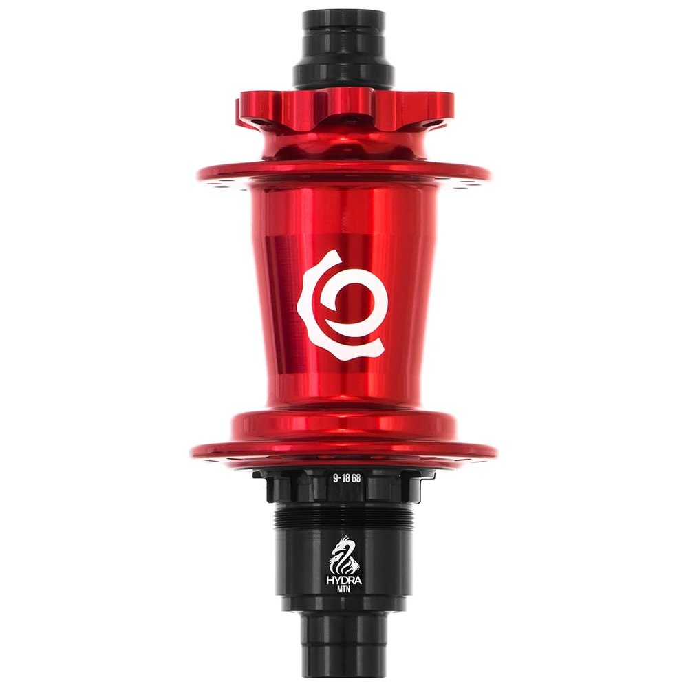 Industry Nine Hydra Classic Boost Rear Hubs - 28 Spoke Hole Mountain Bike Wheel Hub - Red - 6 Bolt HG