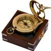 Compass, Retirement Gifts, Personalized Engraved Compass, Vintage Compass, mom Dad Gift, Functional Working Compass, Boyfriend Gift, Dad Gifts (Antique Finish) view 1