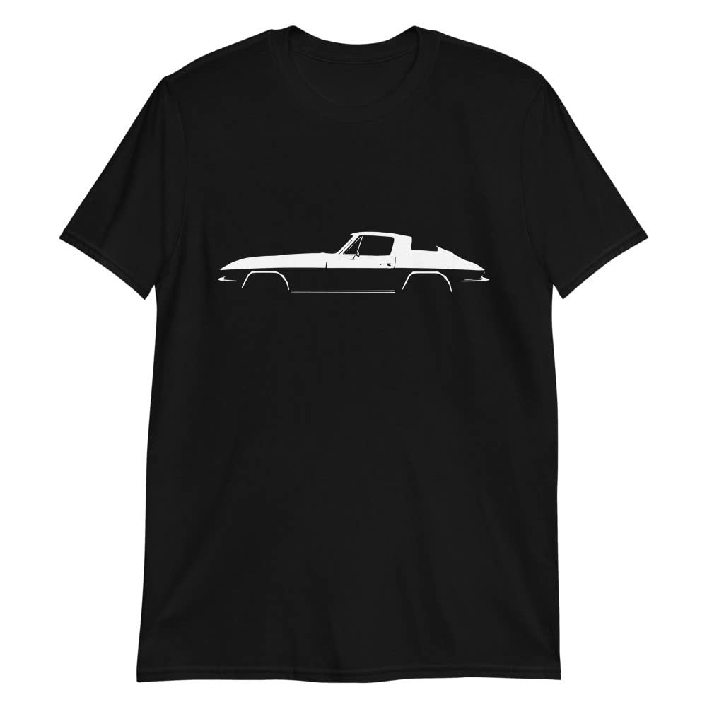 1963 'Vette C2 Stingray Split Window Coupe American Classic Collector Car Short-Sleeve Unisex T-Shirt Black