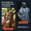 PREPARED4X Emergency Mylar Blanket  Survival Rain Cover with Hood  Lightweight, Compact, Reusable Emergency Blanket for Hiking, Camping, Thermal Gear, Car Kit, Outdoors  10 Pack (Orange) view 4