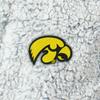 Northwest NCAA Iowa Hawkeyes Sherpa Bath Robe, 26" x 47", Gray view 4