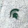 Northwest NCAA Michigan State Spartans Sherpa Bath Robe, 26" x 47", Gray view 4