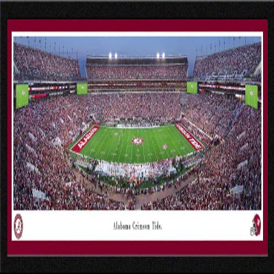 Alabama Football at Twilight - 42x15.5-inch Single Mat, Select Framed Picture by Blakeway Panoramas