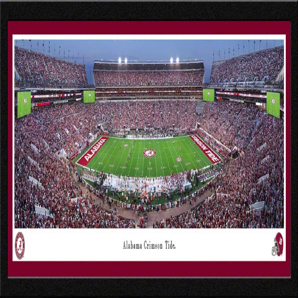 Alabama Football at Twilight - 42x15.5-inch Single Mat, Select Framed Picture by Blakeway Panoramas
