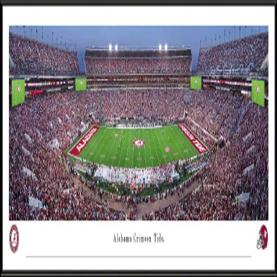 Alabama Football at Twilight - 40.25x13.75-inch Standard Framed Print by Blakeway Panoramas