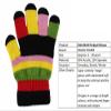 Magic Warm Kids Multi Striped Gloves in Black, size: One Size view 3