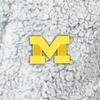 Northwest NCAA Michigan Wolverines Sherpa Bath Robe, 26" x 47", Gray view 4