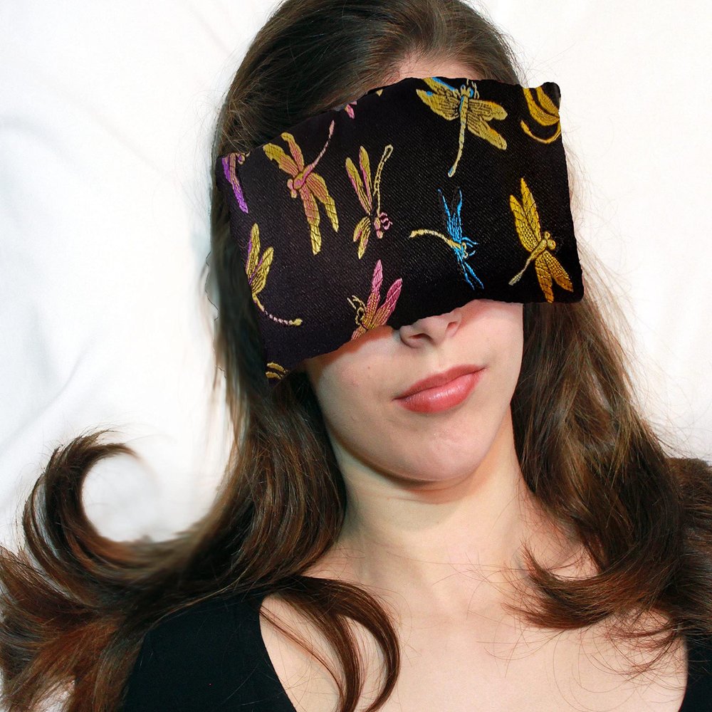 Candi Andi Handmade Luxe Serenity Eye Pillow - All-Natural Flaxseed - Unscented  Weighted Eye Mask for Yoga, Meditation, Hot & Cold Therapy - Dragonfly Nite - TEP-DF