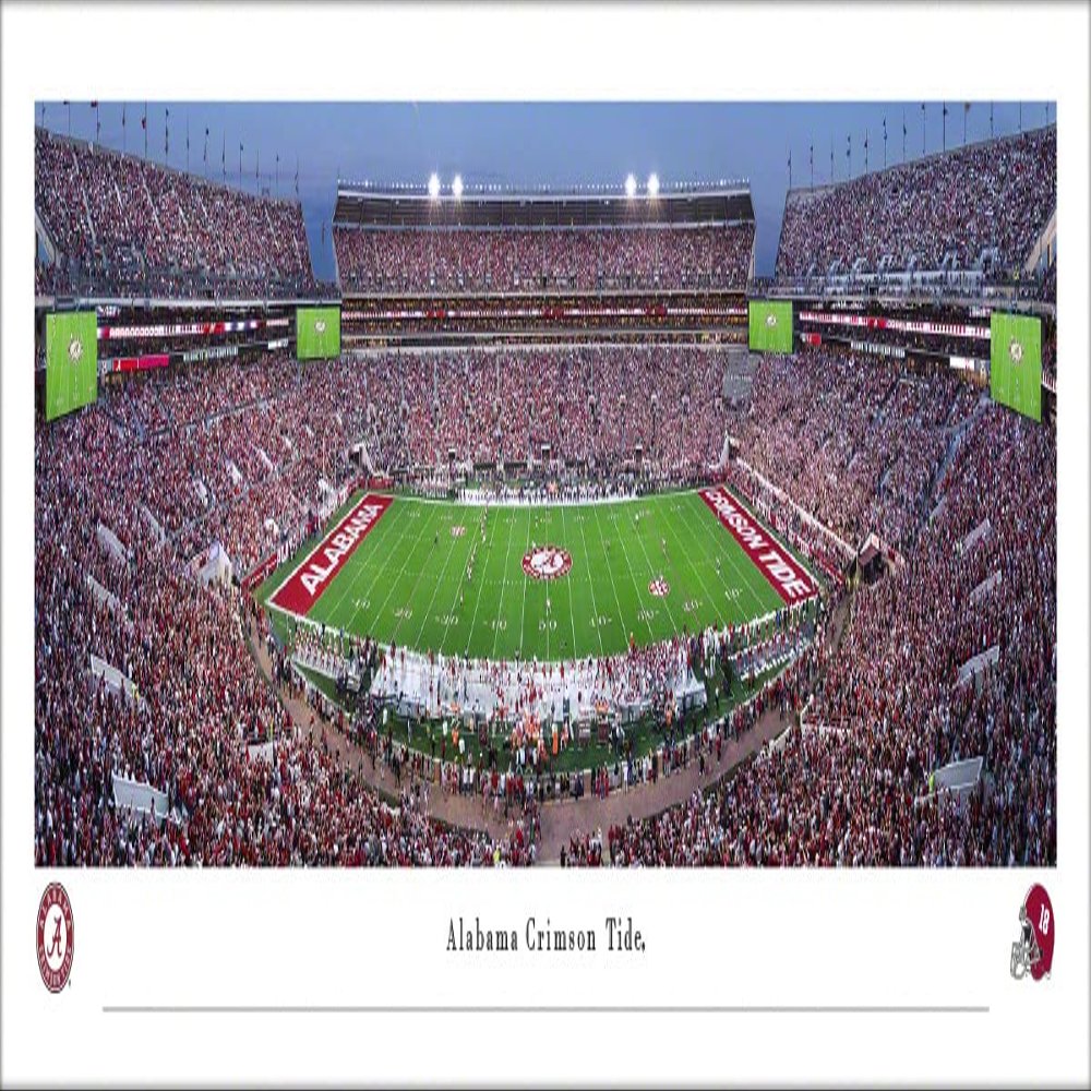 Alabama Football at Twilight - Unframed 40 x 13.5 Poster by Blakeway Panoramas