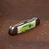 WHISKEY BENT HAT CO. Traditional Canoe Folding Knife 3.63" Closed Length 440C Stainless Steel Blades (Ivy) view 2