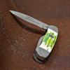WHISKEY BENT HAT CO. Traditional Canoe Folding Knife 3.63" Closed Length 440C Stainless Steel Blades (Ivy) view 3