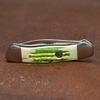 WHISKEY BENT HAT CO. Traditional Canoe Folding Knife 3.63" Closed Length 440C Stainless Steel Blades (Ivy) view 4