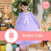 610 YOU Girls Cotton Nightgowns, Purple Vintage Long Sleeve Night Gowns for Girls, Sleep-Dresses 10-12 Years view 2