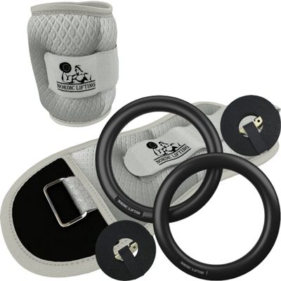 Ankle Wrist Weights 5lb Bundle with Gymnastic Ring