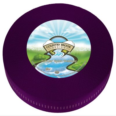 Country Brook Design - 1 Inch Purple Climbing Spec Tubular Nylon Webbing, 5 Yards