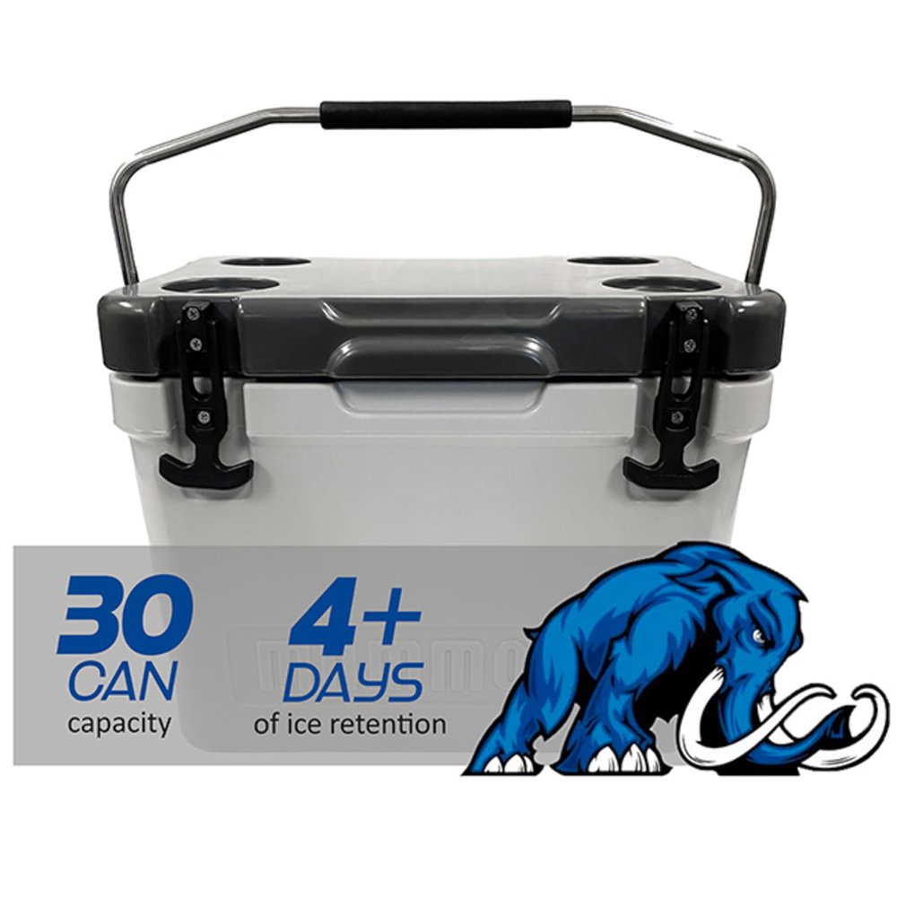 Cruiser Cooler, Light & Dark Gray, 27 Quarts, by Prime Retreat
