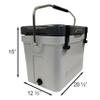 Cruiser Cooler, Light & Dark Gray, 27 Quarts, by Prime Retreat view 3