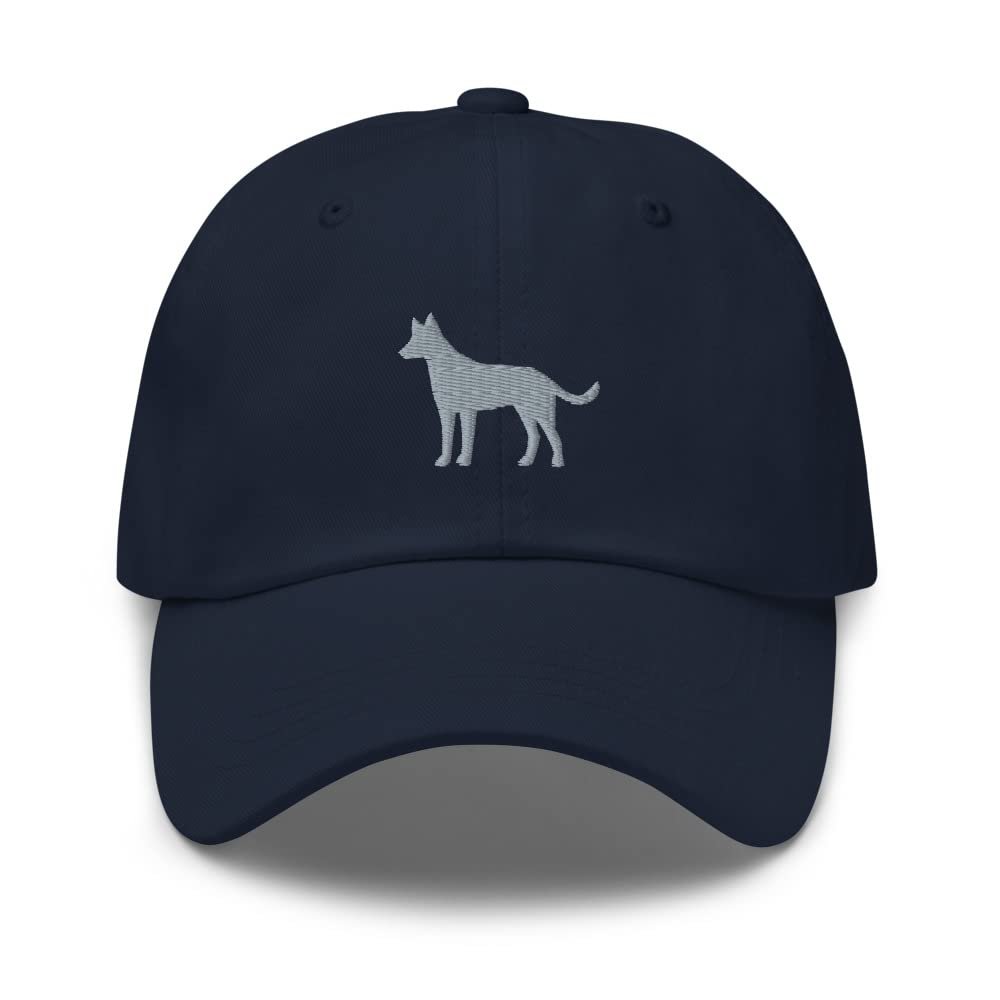 Carolina Dog hat, Carolina Dog Gifts, Embroidered Unisex Baseball hat, Carolina Dog mom hat, Dog dad hat. Navy