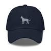 Carolina Dog hat, Carolina Dog Gifts, Embroidered Unisex Baseball hat, Carolina Dog mom hat, Dog dad hat. Navy view 1