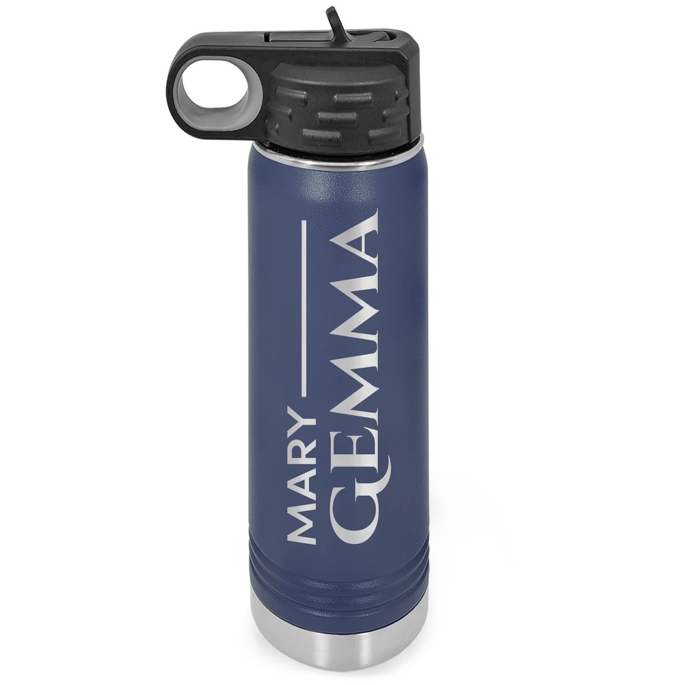 Personalized Water Bottles/Straw Vacuum Insulated Water Bottle Stainless Steel Sports Water Bottle 40 oz Purple