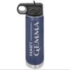 Personalized Water Bottles/Straw Vacuum Insulated Water Bottle Stainless Steel Sports Water Bottle 40 oz Purple view 1