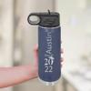 Personalized Water Bottles/Straw Vacuum Insulated Water Bottle Stainless Steel Sports Water Bottle 40 oz Purple view 3