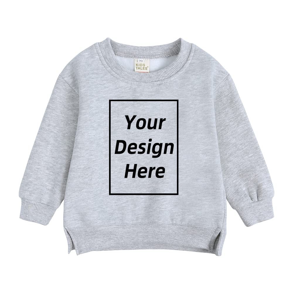 Kids Tales Boys Girls Custom Sweatshirt Add Your Own Text Design Cotton Pullover Kids Brushed Fleece Personalized Shirt Tops