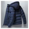 VSOLS Fashion Men's Cotton Jacket Hooded Thick Warm Winter Casual Down Jacket Hooded Jacket (Color : 2, Size : 3XL-Large) view 3