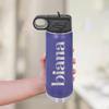 Personalized Water Bottles/Straw Vacuum Insulated Water Bottle Stainless Steel Sports Water Bottle 40 oz Navy Blue view 3