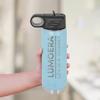 Personalized Water Bottles/Straw Vacuum Insulated Water Bottle Stainless Steel Sports Water Bottle 40 oz Light Blue view 3