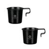 CAMPINGMOON 2pc set 304 Stainless Steel Small Little Camping Mug Cup 7oz, 210ml Black BKS-190-2P view 1