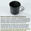 CAMPINGMOON 2pc set 304 Stainless Steel Small Little Camping Mug Cup 7oz, 210ml Black BKS-190-2P view 3
